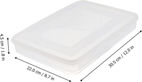 HOMSFOU 2pcs Dumpling Box Containers for Fridge Large Plastic Container Flat Storage Bins Stackable Food Storage Containers Refrigerator Box Dumpl...