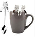 20PCS Stainless Steel Cute Mini Cat Spoon for Tea, Coffee, Dessert, Sugar, Ice Cream, etc (11.5cm/4.5inch)...
