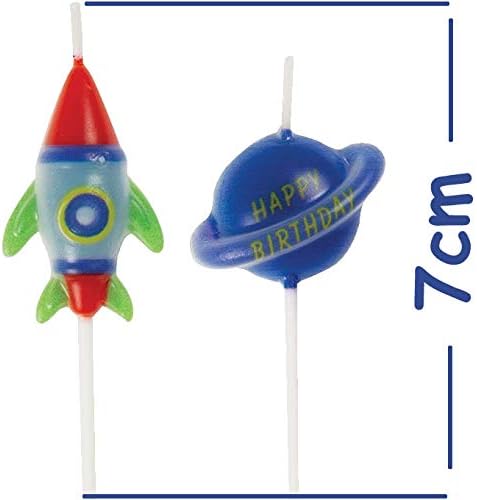 Unique Party Outer Space Birthday Candles (6) pc...