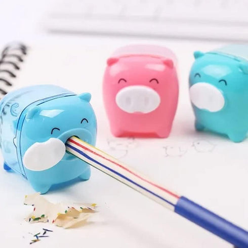 5Pcs Cute Color Random Animal Pig Candy Colored Pencil Sharpener Kids School Supplies Stationery...
