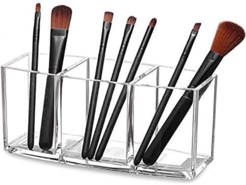 Clear Makeup Brush Organizer, Acrylic Cosmetics Brushes Storage Holders, Cute Pen and Pencil Holder for Desk...
