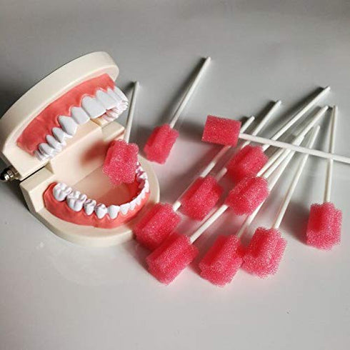 Oral Swabs Flavored Lemon- Elderly Tooth Cleaning Sponges 150 counts...