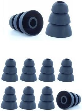 Black, Large - Earphones Plus Brand, Triple Flange Replacement Ear Tips, Earbuds for in-Ear Earphones. (See Fit Information in Details Below)...