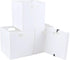 4-Pack Collapsible Plastic Storage Cube Bins, White Foldable Cube Storage Bins...