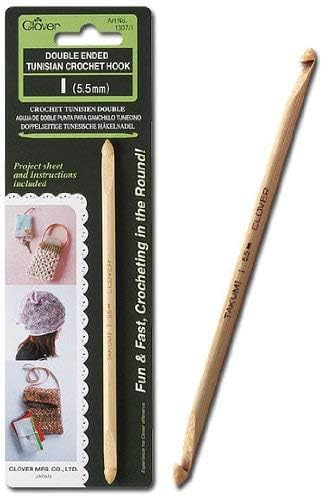 Clover 1306/H Double Ended Tunisian Crochet Hook-H/5mm...
