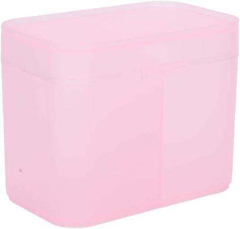 Dioche 2 Grids Nail Storage Box Nail Polish Remover Pad Storage Container Cosmetic Storage Box Organizer Holder Cotton Film Box for Nail Tools, Co...