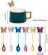 6-Pack Coffee Spoons Rainbow Colorful Teaspoon Dessert Espresso Stainless Steel Stirring Spoon...