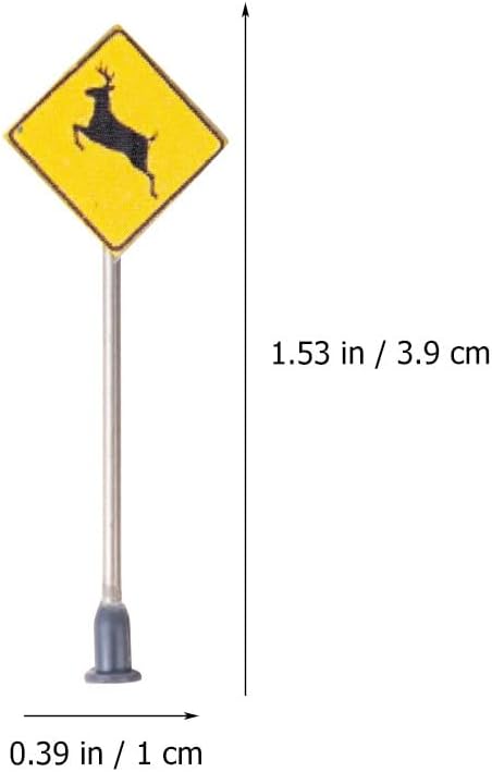 TOYANDONA 14pcs Micro Landscape Accessories Miniature Stuff Kids Playset Childrens Play Sets Traffic Indicator Model Traffic Street Signs Mini Tra...