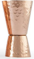 Copper jigger lacquered for the shine and to prevent tarnish. - Double 1oz/2oz copper measuring jigger for cocktail mixing. - Solid hammered coppe...