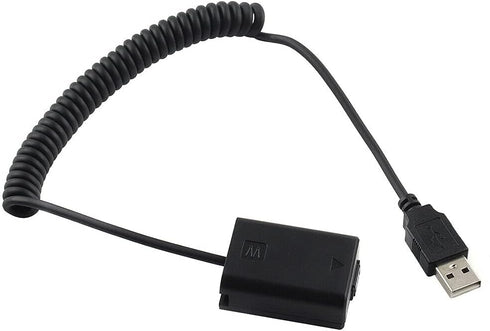 Full Decoded NP-FW50 Dummy Battery 5V 2A USB Power Adapter Spring Cable for Sony Mirrorless Camera Alpha A7 A7R A7S A7II A7RII A7SII A6500 A6400 A...