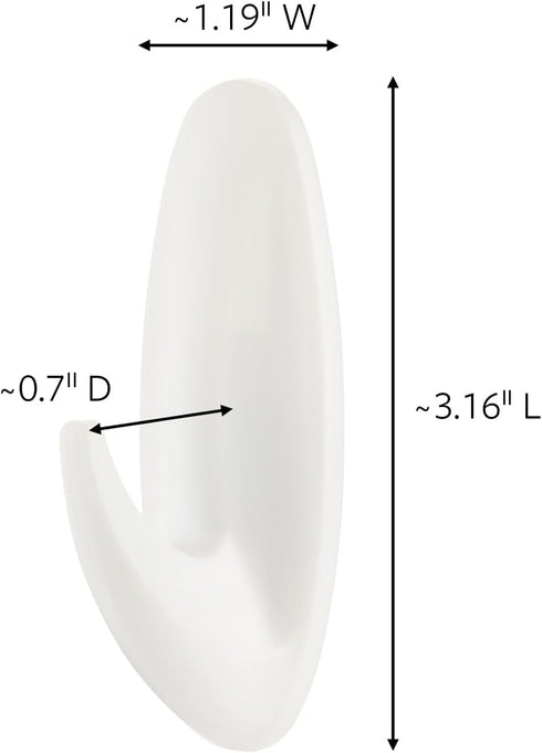 Command Medium Designer Hooks, Holdes up to 3 lb, 6 Wall Hooks with 12 Command Strips, White, Damage Free Hanging Hooks for Hanging Decorations in...