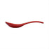 6 pcs Red Soup Spoon Round-Bottom Asia Porcelain Ceramic Rice Spoons Chinese Won Ton Spoons for Home Kitchen Restaurant...