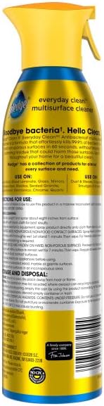 Pledge Everyday Clean Multi Surface Cleaner & Antibacterial Spray Aerosol, Works on Wood, Granite, and More, Fresh Citrus, 9.7 oz (Pack of 1)...