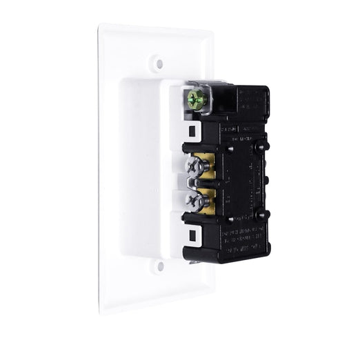 Construct Pro Single Gang Recessed Dual Power Outlet (White)...