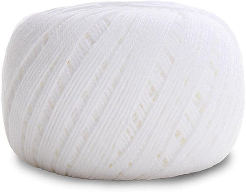 Circulo Amigurumi Yarn, 100% Mercerized Brazilian Virgin Cotton - Cotton Yarn for Crocheting and Knitting, Soft Yarn, White Yarn Art - Sport Weigh...