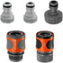 GARDENA 18270-81 5 Piece Quick Connector Starter Set, For any 5/8 Inch or 1/2 Inch Garden Hose, Sprinkler or Spray Nozzle, Made In Germany...