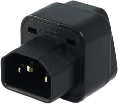 ANRANK IC141320AK UPS IEC C14 to Universal Female EU US UK AU C13 Socket Power Adapter AC Plug (2 Pack)...