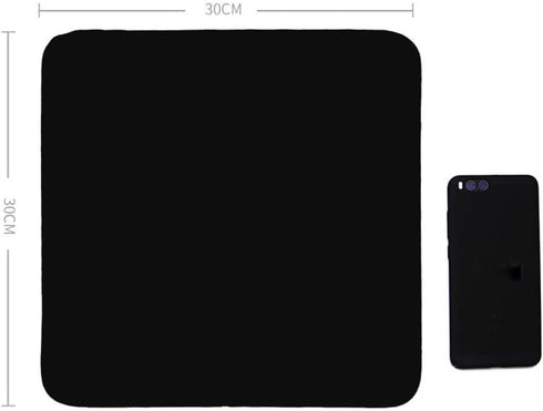 2 Pcs Jumbo Black Suede Cleaning Cloth for Glasses Eyeglasses Camera Lens Cell Phone Screen Laptops Telescope LCD Screen, 12 x 12 inch...