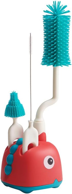 Rabbit Baba Silicone 4-in-1 Baby Bottle Brush Set,Nipple Brush, Bottle Brush, Straw Brush? Safe and Durable, Easy to Clean and Dry?4 Count?Cleanin...