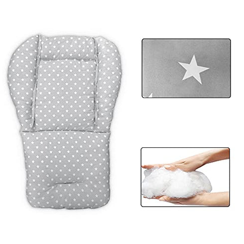 Twoworld High Chair Cushion, Large Thickening Baby High Chair Seat Cushion Liner Mat Pad Cover Breathable (Fashion Gray)...