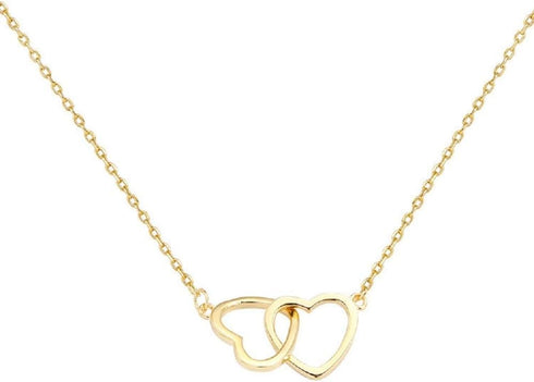 Minimalist Love Chokers Necklace 18k Double Ring Buckle Pendant Choker Necklace...