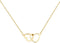 Minimalist Love Chokers Necklace 18k Double Ring Buckle Pendant Choker Necklace...