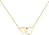 Minimalist Love Chokers Necklace 18k Double Ring Buckle Pendant Choker Necklace...