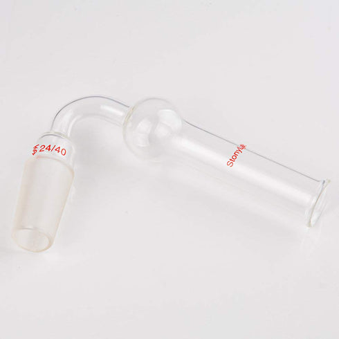 stonylab Glass 75 Degrees Drying Tube, Borosilicate Glass Bent Drying Tube Adapter with Inner 24/40 Standard Taper Joint for Organic Synthesis Che...
