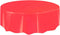 Red Solid Round Short Fold Plastic Table Cover (213cm) 1 Count – Vibrant & Durable Party Essential for Easy Cleanup and Decoration...