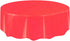 Red Solid Round Short Fold Plastic Table Cover (213cm) 1 Count – Vibrant & Durable Party Essential for Easy Cleanup and Decoration...