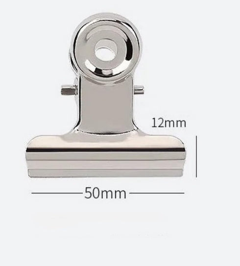 Large Metal Hinge Clips - 16Pack 2 Inch Chip Clips for Food Bags Silver Binder Paper Clip Clamp for Pictures Photos, Home Kitchen Office School Su...