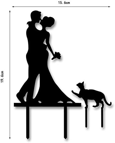 Wedding Anniverary In The Family Cake Topper Couple Bride Groom Cats...