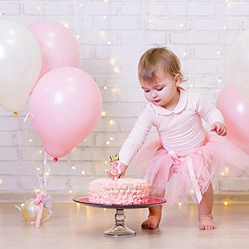 Nuanchu Pink Number 3 Candle Girl Happy Birthday Topper, for Birthday Cake Baking Celebration Reunions Anniversary Party Supplies...