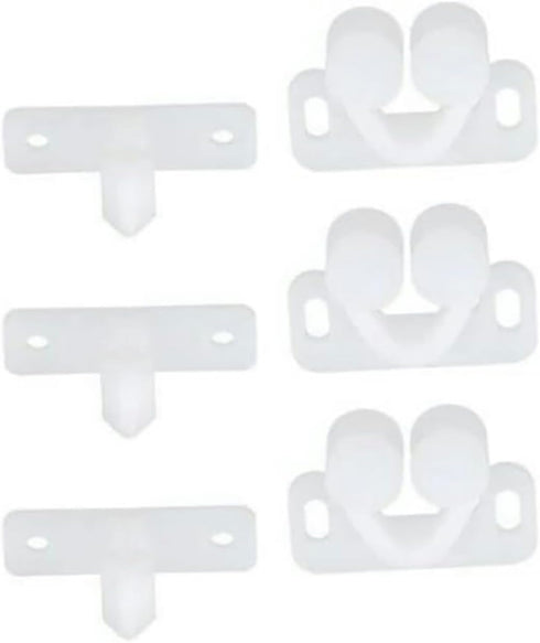 3Pcs White Marine Boat Ball Catch Door Cupboard Spring Back Plates Roller Latch Plastic Catches Cabinet Hardware Tools and Home Improvement...