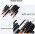 Round Watercolor Detail Paint Brushes Nylon Hair 12pcs for Watercolors,Acrylics,Inks,Gouache,Oil and Tempera(12pcs Pearl White Short Wooden Paint ...