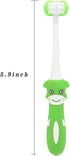 2 Pieces 3 Sided Toddler Toothbrush, Three Bristles for Kids Toothbrush, Autism Soft Bristles Toothbrush,Soft and Gentle for Complete Tooth and Gu...