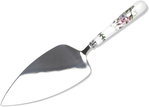 Portmeirion Botanic Garden 10.5" Cake Server - Stainless Steel Blade with Porcelain Handle, Chip-Resistant Glaze, Floral Motif - Durable Tableware...