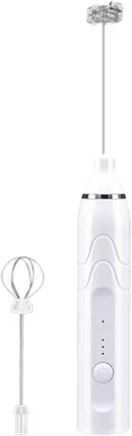 Coffee Whisk Foam Mixer with Stainless Steel Stand,Handhel Electric Milk Frother with 2 Heads, Foam Maker Blender for Latte, Cappuccino, Hot Choco...