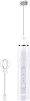 Coffee Whisk Foam Mixer with Stainless Steel Stand,Handhel Electric Milk Frother with 2 Heads, Foam Maker Blender for Latte, Cappuccino, Hot Choco...
