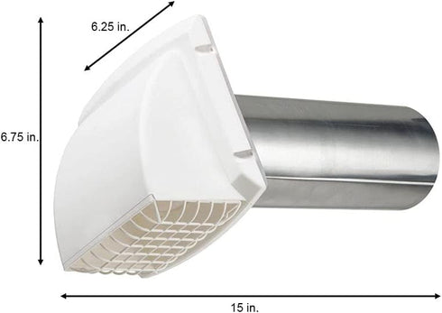 4" WHT PROMAX Vent Hood...