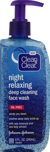 Clean & Clear Night Relaxing Deep Cleaning Face Wash, 8 Fluid Ounce...