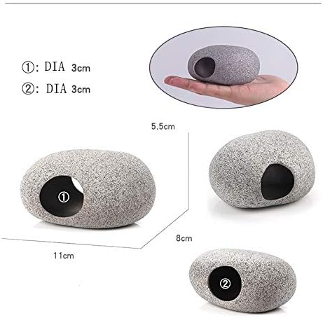 Aquarium Stone Hideaway Ornament Cichlid Shrimp Breeding Hiding Cave (Medium)...