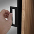 HRX STQ Sliding Aluminium Barn Door Handle, Self-Adhesive Edge for Pocket Closet Doors - Screwlesss, Peel and Stick, Complete Kit - 2 Pack - Black...