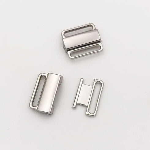 10 Sets 12mm Metal Bra Clasp Sewing Lingerie Front Closure Replacement Part (Silver 1/2")...