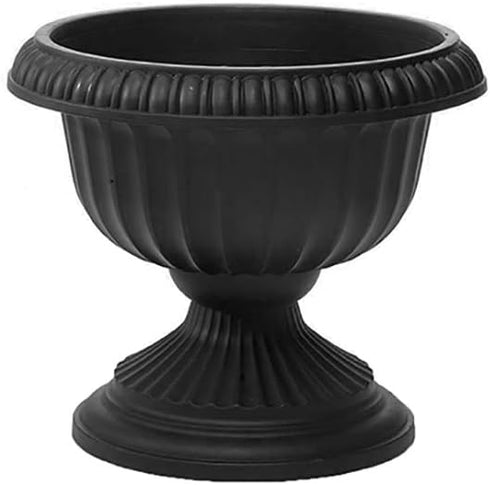 Grecian Urn Planter, Black, 12-Inch...