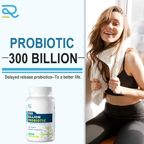 Daily Probiotics for Digestive Health - 300 Billion CFU Probiotic, Probiotics for Men & Women - Active Probiotic, Daily Health Care - 24...