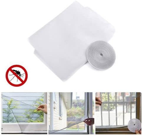 200X150cm Magnetic Window Screen DIY Screen Window with Tape Anti-Insect Bug Mosquito Door Curtain Net Mesh...