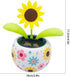 Sunflower Solar Dancing Flower Solar Dancing Solar Toys, Solar Powered Swinging Animated Dancer Toy Office Desk Car Decoration for Car, Funny Orna...