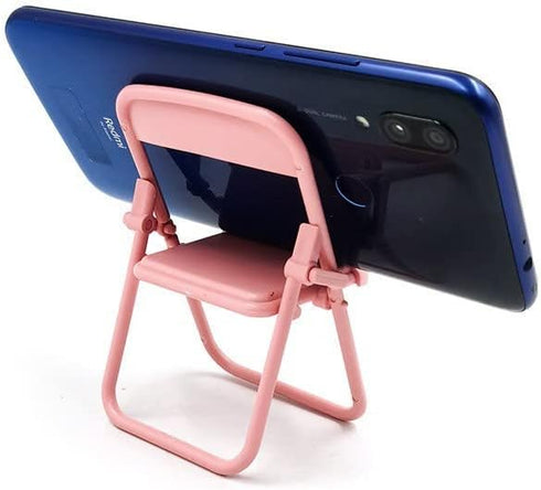 5Pcs Multicolour Mobile phone holder Simulation Mini Folding Back Small Chair Model Dollhouse Doll House Miniature Plastic Furniture Accessories S...