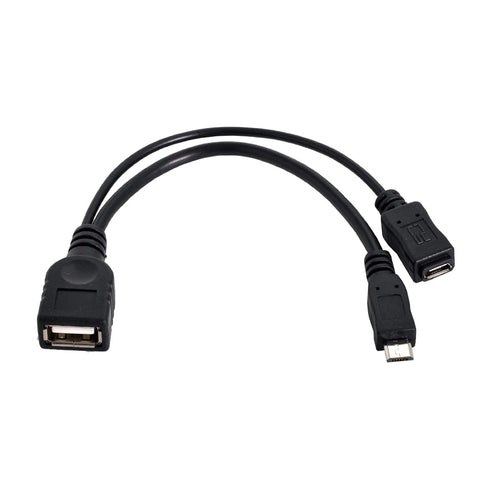 chenyang Micro USB Male to USB 2.0 Female OTG Cable with Micro USB Auxiliary Power Supply(can only Charge External Devices)...